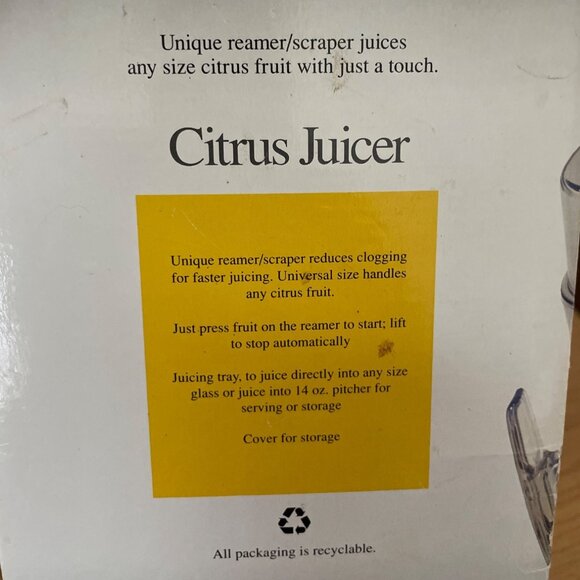 Vintage Oster Sunbeam Automatic Citrus Juicer Electric 3181 4100-08 White - Picture 7 of 9